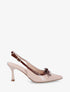 Escarpins vernis ouverts à noeud - Beige - 5