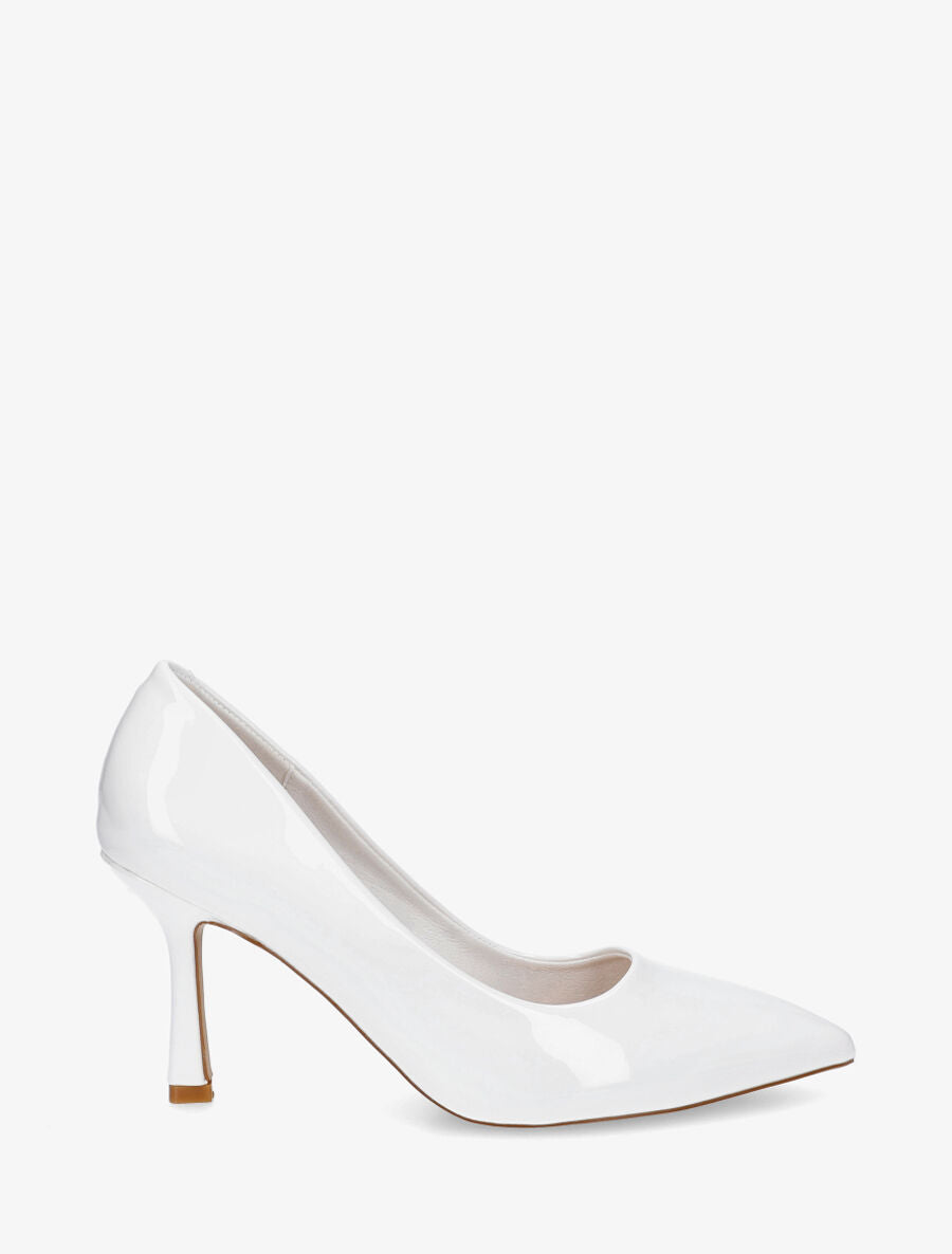 Escarpins vernis à bout pointu - Blanc - 1