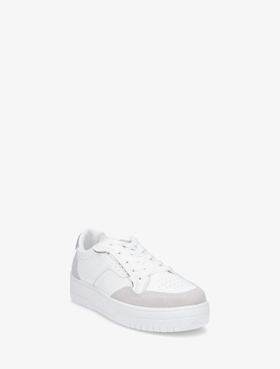 Sneakers à contrefort contrastant - Blanc - 2
