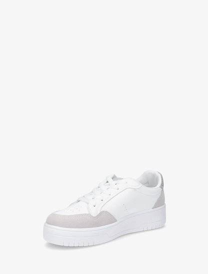 Sneakers à contrefort contrastant - Blanc - 3