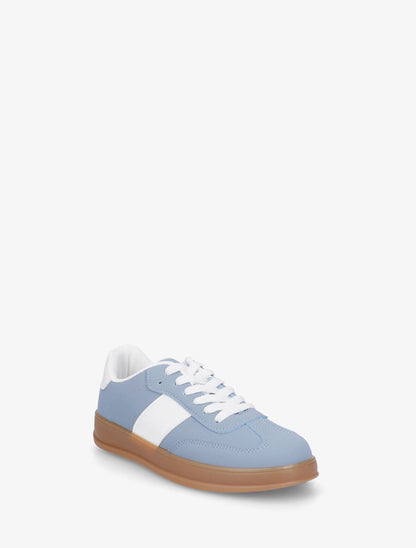 Baskets classiques en simili - Bleu clair - 2