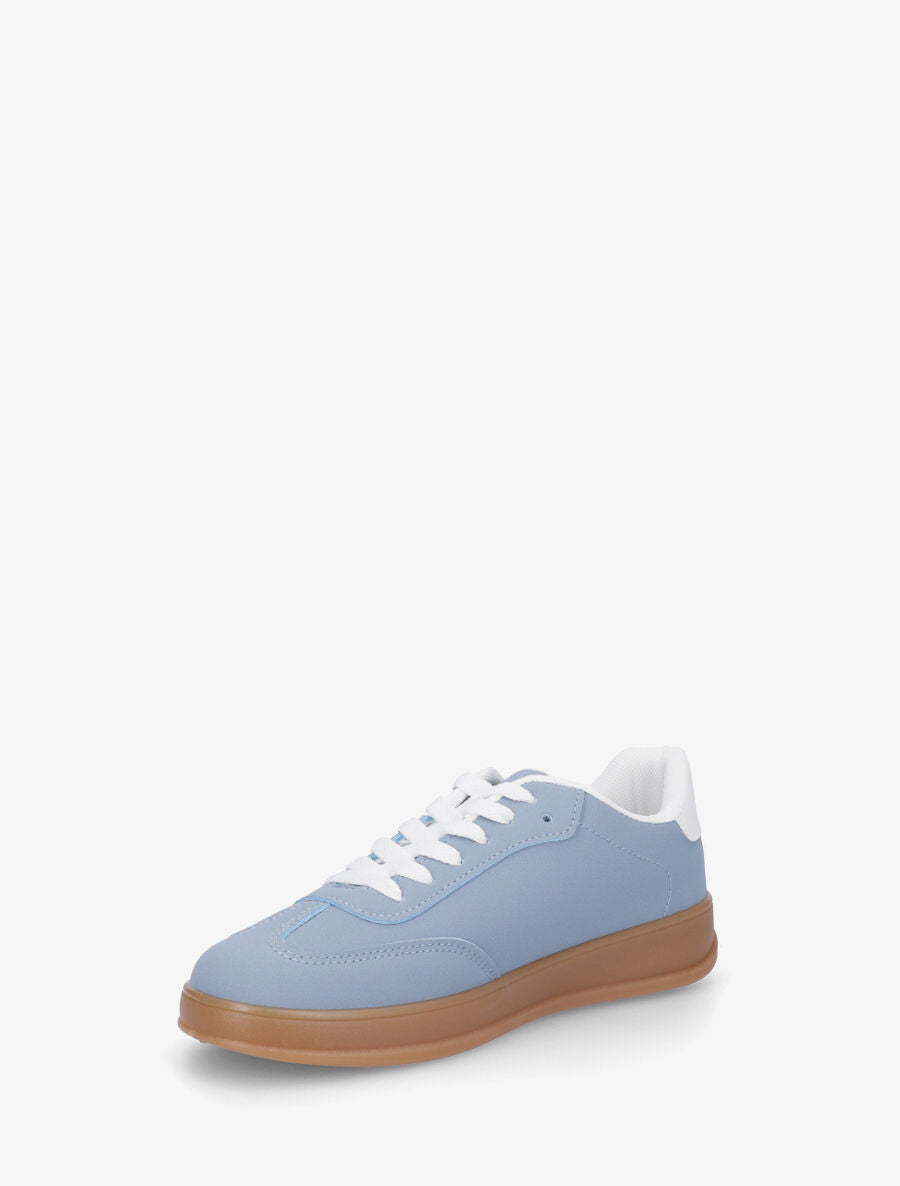 Baskets classiques en simili - Bleu clair - 3