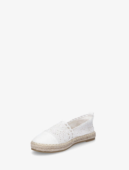 Espadrilles en tissu et suédine - Blanc - 3