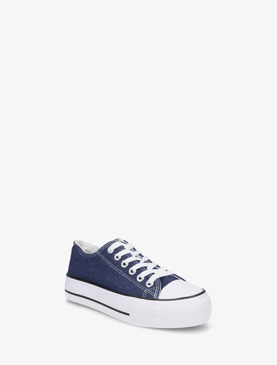 Baskets en toile - Bleu denim - 2