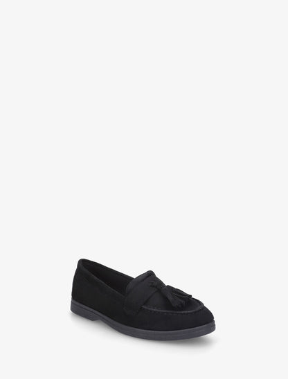Mocassins en suédine à pompons - Noir - 2