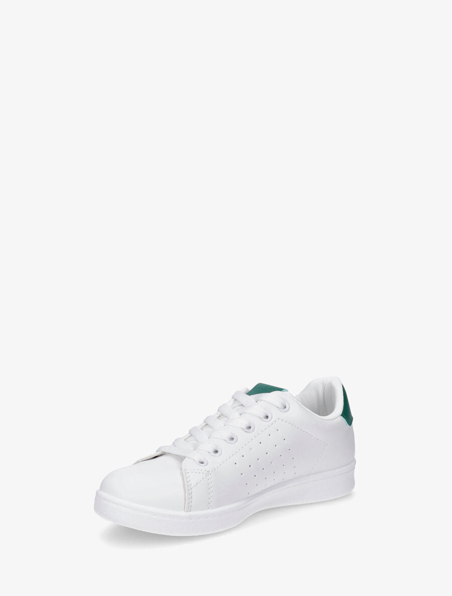 Tennis en simili à contrefort contrastant - Vert - 3