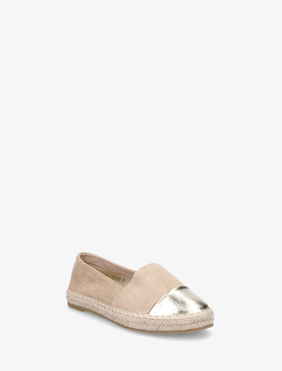 Espadrilles en suédine et simili - Sable - 2