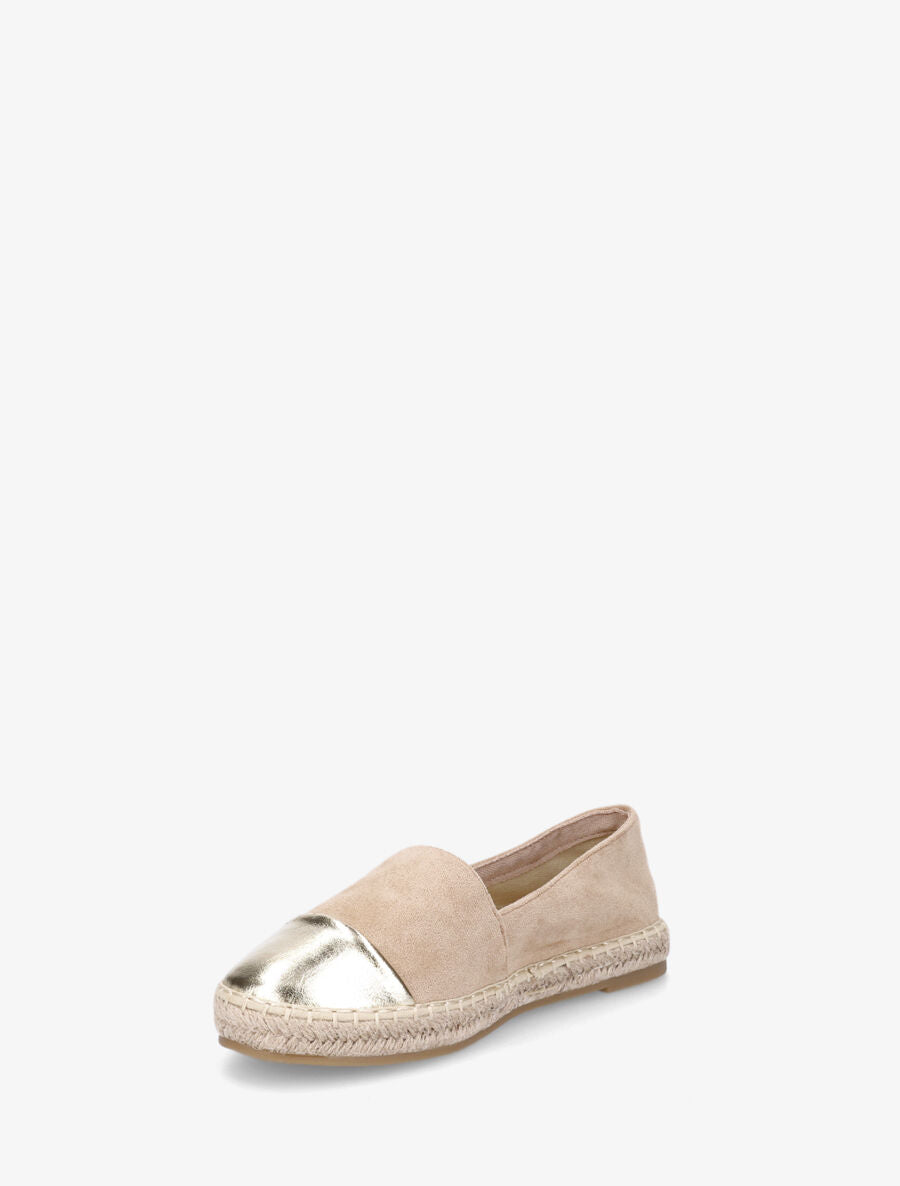 Espadrilles en suédine et simili - Sable - 3