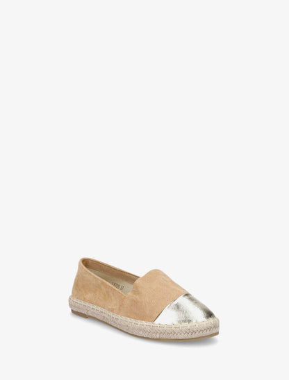 Espadrilles en suédine et simili - Camel - 2