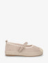 Ballerines en suédine style espadrilles - Taupe - 5