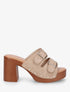 Mules style sabot à double brides à boucle - Taupe - 1
