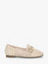 Mocassins plats en toile irisée - Beige - 1