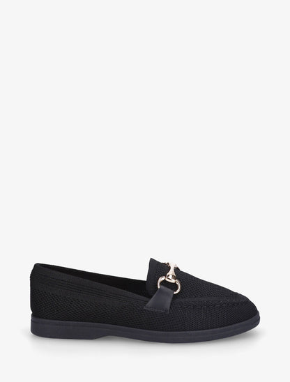 Mocassins souples en maille - Noir - 1