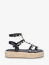 Sandales style spartiates cloutés - Noir - 1