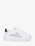 Sneakers imprimé coeurs à lacets en voile - Argent - 1