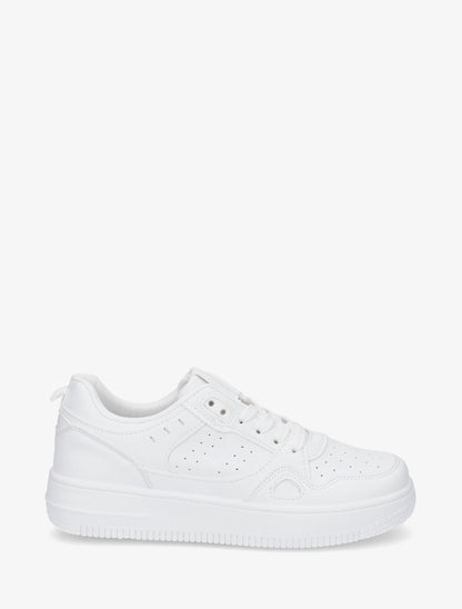 Baskets en simili classique - Blanc - 1