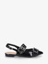 Ballerines vernies à bout pointu et talon ouvert - Noir - 1