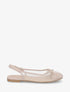 Ballerines plates en résille et suédine - Beige - 1