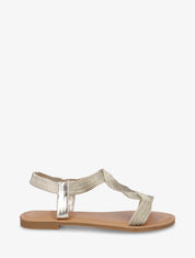 Nu-pieds à cheville élastiquée - Or - 1