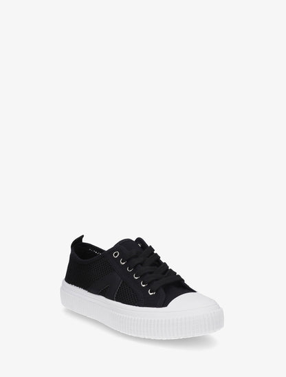 Sneakers unies en toile - Noir - 2