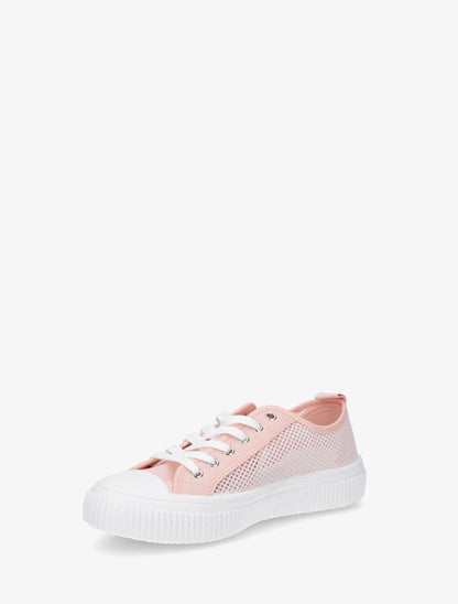 Sneakers unies en toile - Rose - 3