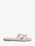 Claquettes en simili à brides entrecroisées - Beige - 1