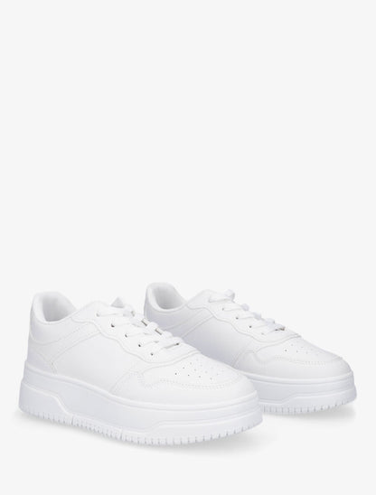 Baskets classiques en simili - Blanc - 4