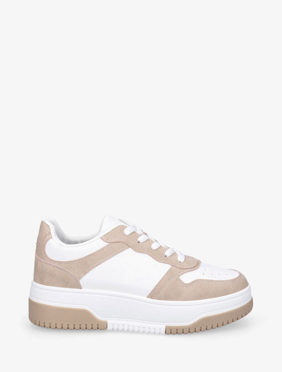 Baskets classiques en simili - Beige rosé - 1