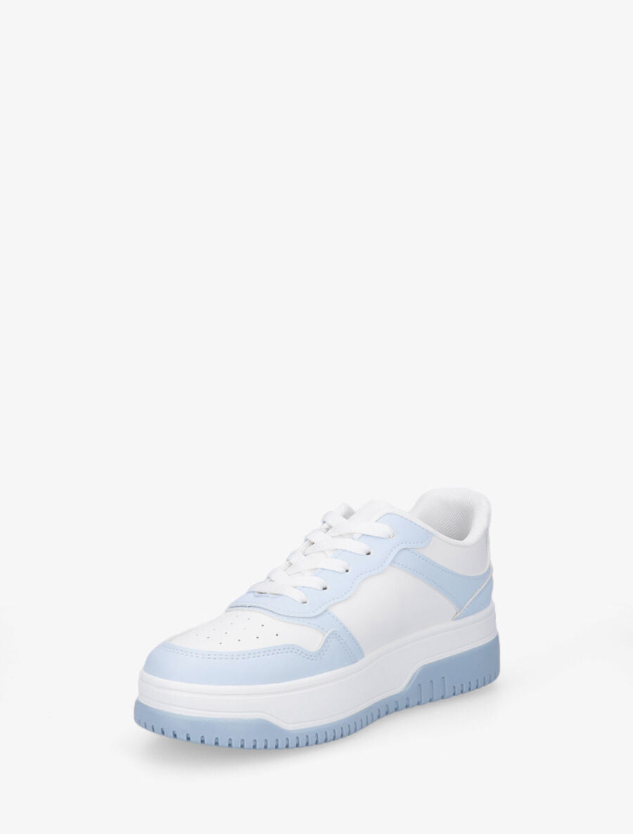 Baskets classiques en simili - Bleu ciel - 3