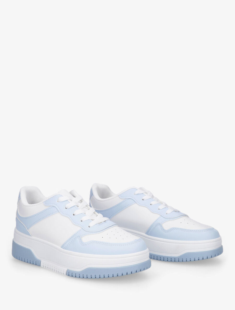 Baskets classiques en simili - Bleu ciel - 4