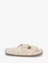 Claquettes en raphia à boucles - Beige - 1
