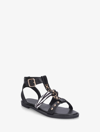 Nu-pieds à lannière zèbre - Noir - 2
