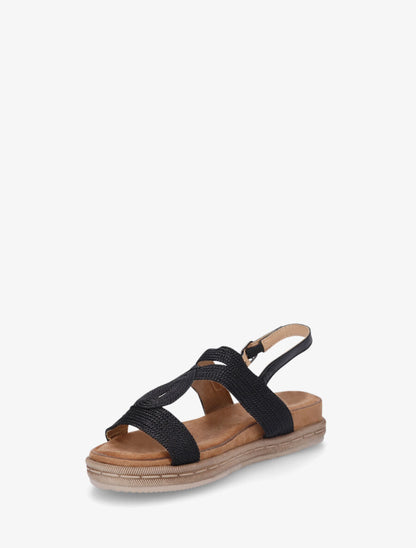 Nu-pieds style corde - Noir - 3
