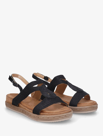 Nu-pieds style corde - Noir - 4
