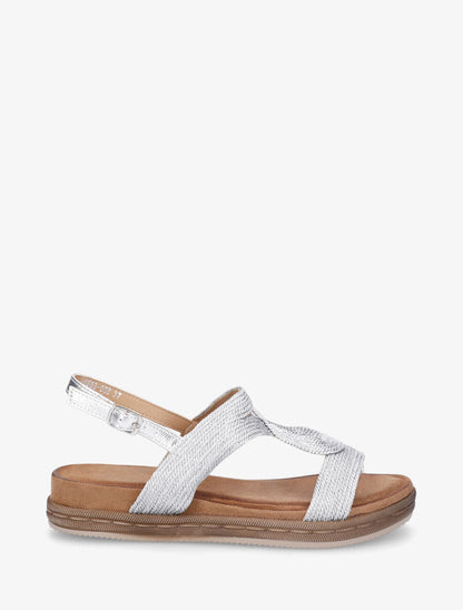 Nu-pieds style corde - Argent - 5