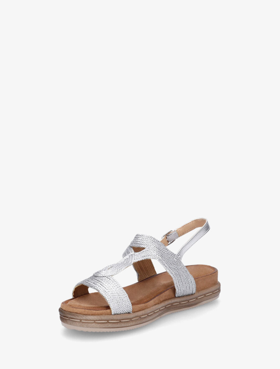 Nu-pieds style corde - Argent - 3