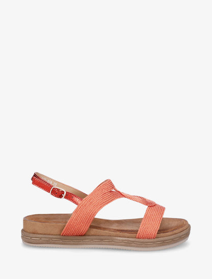 Nu-pieds style corde - Orange - 1