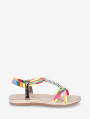 Nu-pieds à tour de cheville élastiquée - Rose - 1