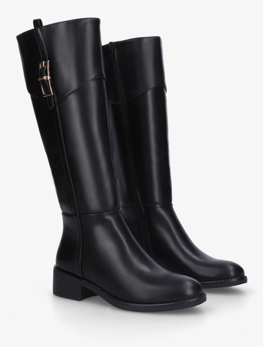 Bottes classiques en simili - Noir - 4