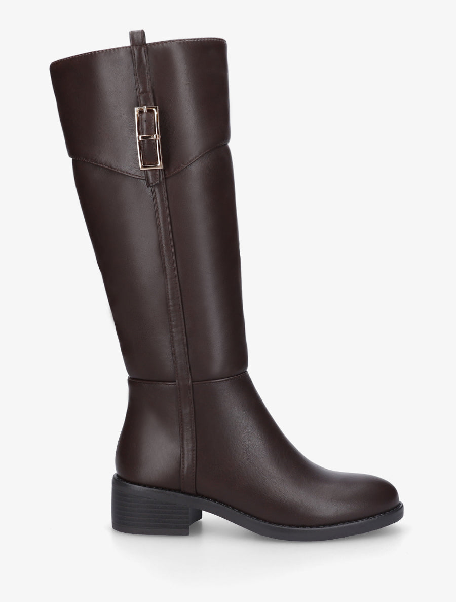 Bottes classiques en simili - Marron - 1