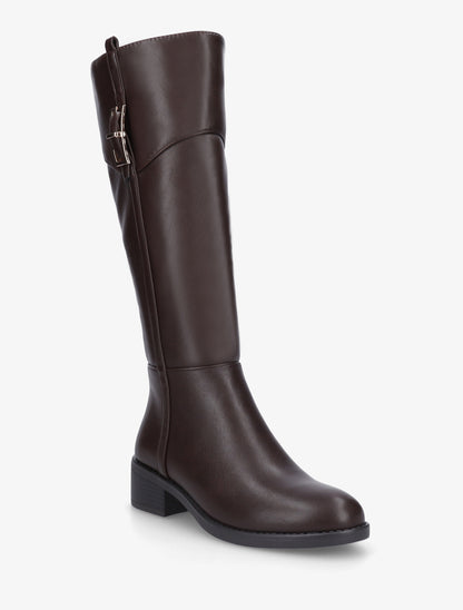 Bottes classiques en simili - Marron - 2