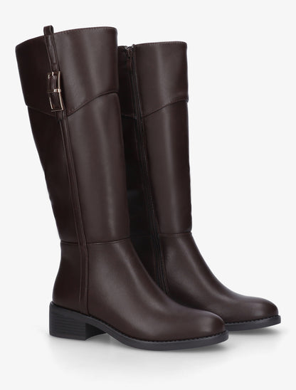 Bottes classiques en simili - Marron - 4