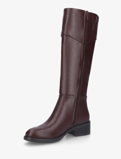 Bottes classiques en simili - Lie de vin - 3