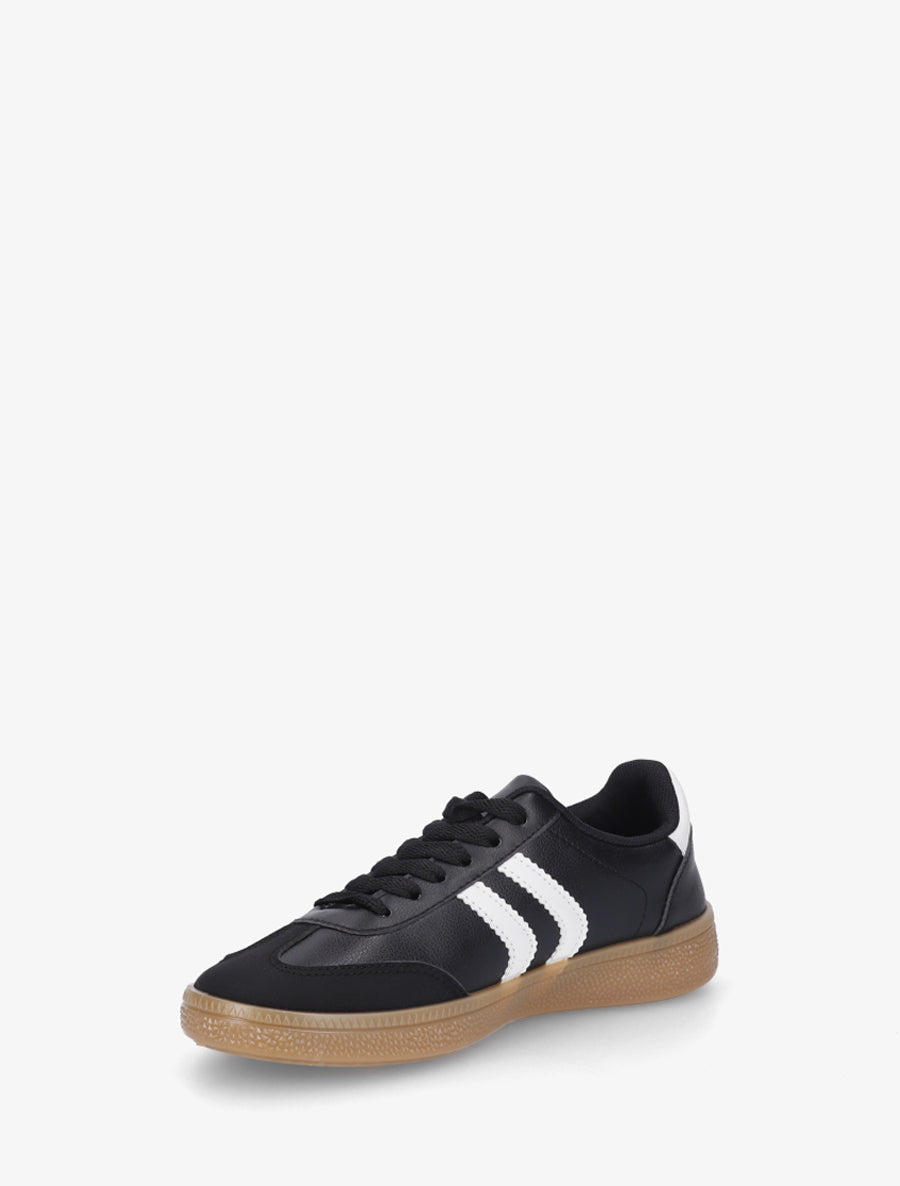 Sneakers à bandes contrastantes - Noir - 3