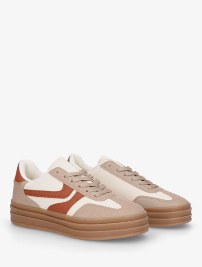 Baskets à empiècements contrastants - Orange - 4