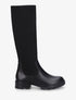 Bottes plates style chaussette - Noir - 1