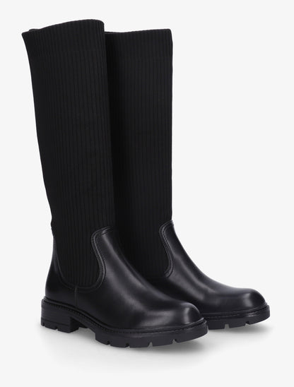 Bottes plates style chaussette - Noir - 4