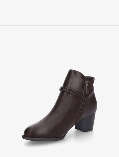 Bottines bi-matière à sangle fantaisie - Marron - 3