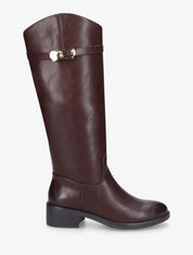 Bottes cavalières en simili - Lie de vin - 1