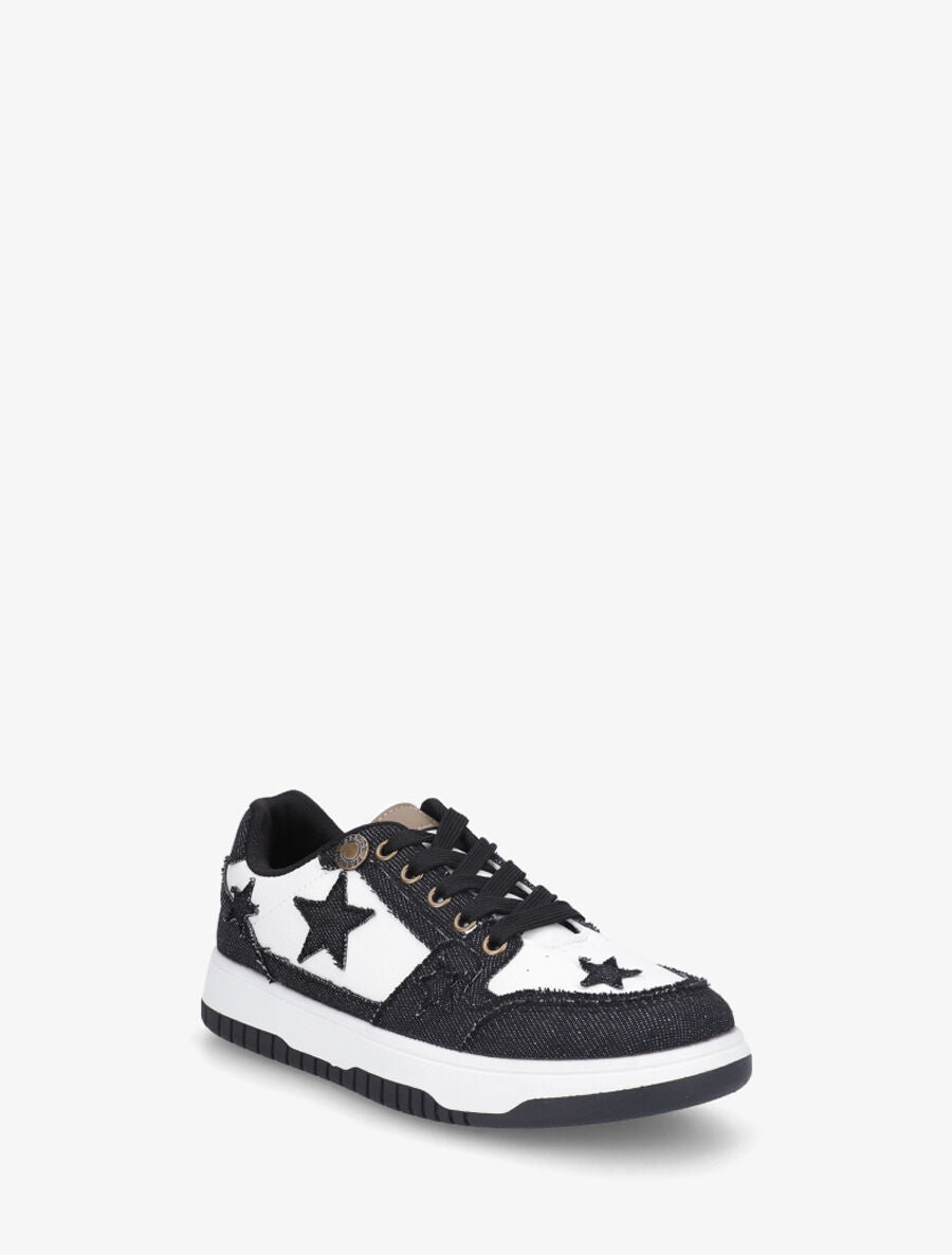 Sneakers à motifs étoiles et jean - Noir - 2